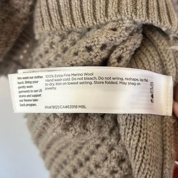 EILEEN FISHER Merino Wool Open Knit Boxy Mock Sweater Lagenlook Quiet Luxury | S - Picture 10 of 12